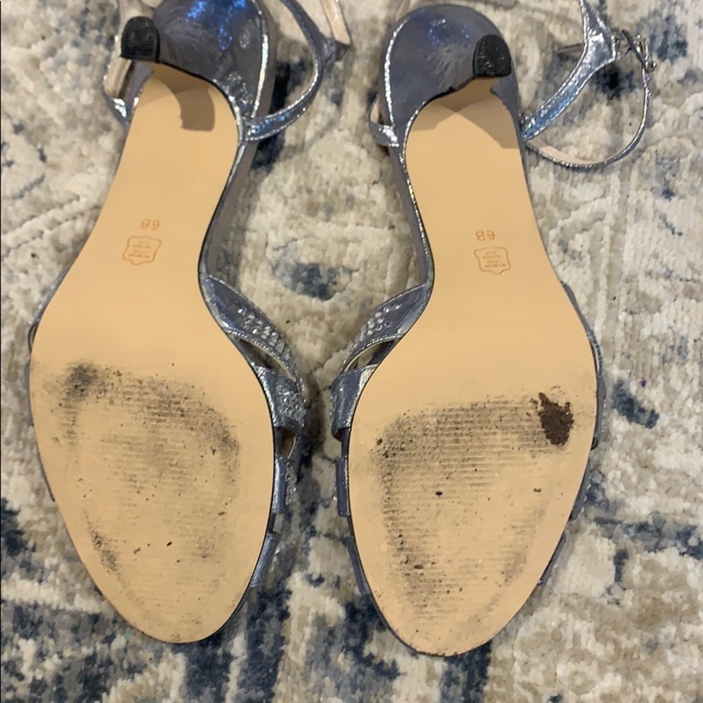 Caparros Silver Lame Heirloom Heels - Picture 5 of 10